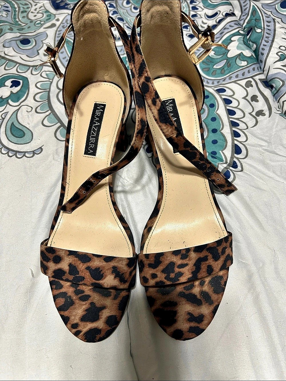 Nine West Leopard Print Heels US 7.5